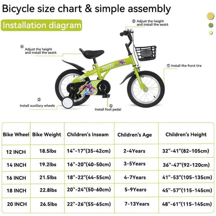 16 inch sporty kids Scooter with training wheels and stand Adjustable saddle tall Height