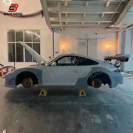For Porsche 911 997 2008-2011 Upgraded pp Glass Fiber LB Style Front Bumper Facelift Car Parts Performance
