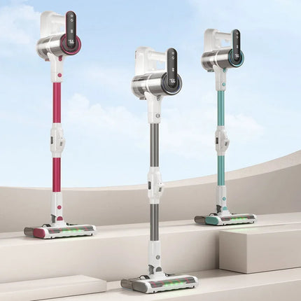 Wireless Green Light Dust Display Vacuum Cleaner, Foldable Suction Mop Integrated Roller Brush