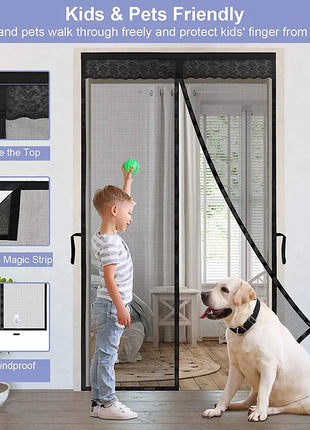 Large Tool-free Magnetic Mosquito Net Summer Anti Bug Fly Door Curtains Mesh Auto Closing Door Screen Anti Bug Fly Door Screen