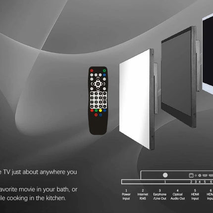 Souria 22 Inch Black Color Smart Bathroom TV IP66 Waterproof Android Display WiFi Bluetooth Television Hotel ATSC DVB Advertise