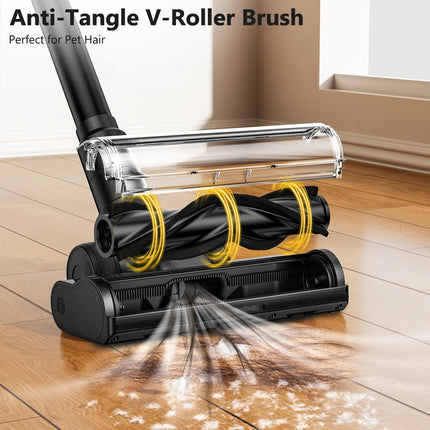 Vacuum Cleaner 55 Mins Runtime Self-Standing Wall Mount Charging Pet Hair US Local Stock Car Dry