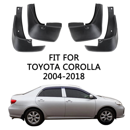 4Pcs Set Car Mudguards For Toyota Corolla Altis 2004-2018 Front Rear Fender Mud Flaps Splash Guards PVC Automotive Accessories