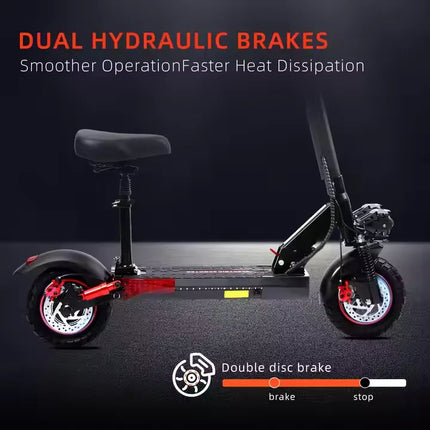 Long Range 50-55km 800W Electric Scooter J-01 with Seat 800w 48v 10 Inch