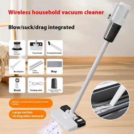 Lightweight Smart Stick Cordless Handheld Vacuum Cleaner >200AW Suction Wet/Dry Function