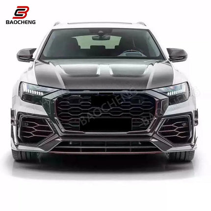 MSY STYLE DRY CARBON FIBER CAR HOOD for AUDI Q8 SQ8 2018-2021HIGH QUALITY ENGINE HOOD BONNET COVER BODY KIT