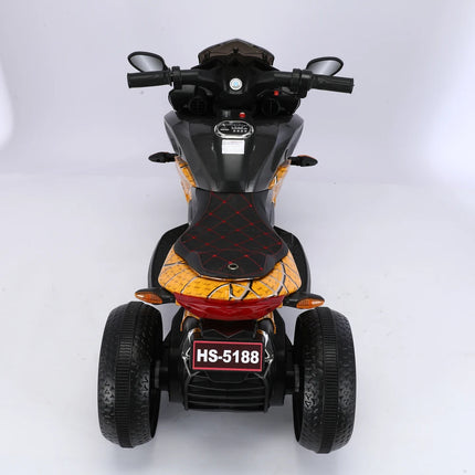 3-Wheels Kids Scooter Ride-On Scooter Motorbike 12 V Kids Ride on Toy with PU Seat Manual Throttle/ Drive by Hand