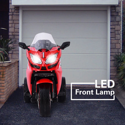 Red 12V Kids Electric Scooter Kids Electric Toys Boys Girls Children Battery Motor Rechargeable 3 Wheels Electric Scooter