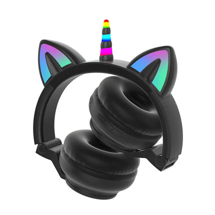 Wireless Earbuds TWS Headphones Stereo Sound Earphones Girls Cat Ear Headset Low Latency Jst