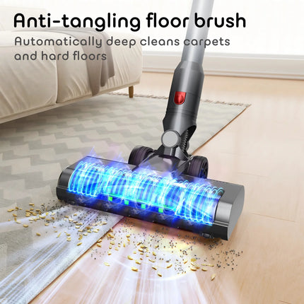 Minfu Cordless Vacuum Cleaner 35Kpa Swivel Steering Stick for Household Carpet and Hard Floor