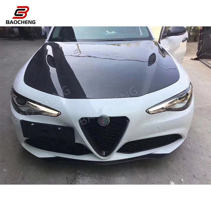 Suitable for Alfa Romeo Giulia High Quality Half Carbon Fiber/Glass Fiber Front Bumper Lip Car Parts GTAM Style