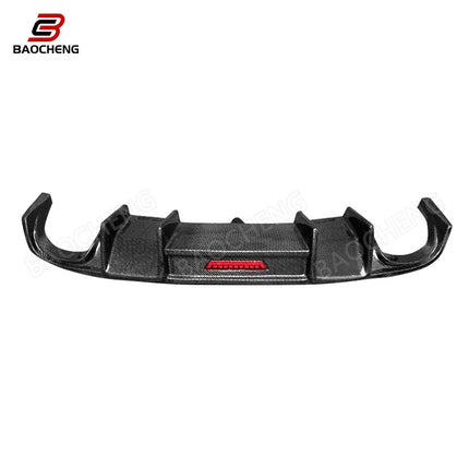K Style Carbon Fiber Rear Lip for Audi A4 B8 2013-2016  High Quality Rear Diffuser with Led Light Body