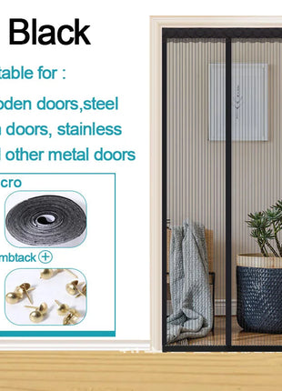 Large Tool-free Magnetic Mosquito Net Summer Anti Bug Fly Door Curtains Mesh Auto Closing Door Screen Anti Bug Fly Door Screen
