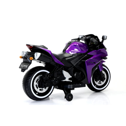 12v7ah Kids Scooter Ride on Toy with Training Wheels/manual Throttle/ Drive by Hand /Lighting  Wheels