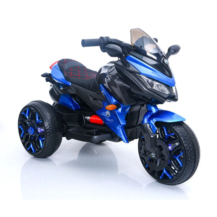 3-Wheels 12 V Kids Motorcycle Ride-On Motorcycle with PU seat Training  Wheels/manual throttle/ drive by hand /Lighting wheels