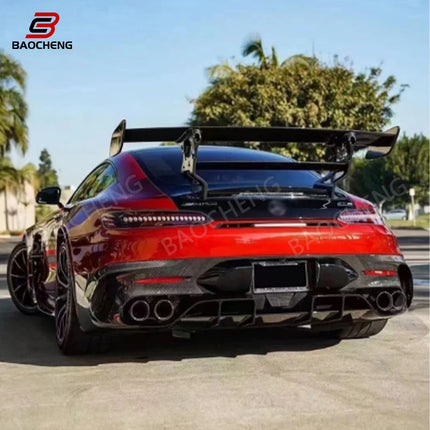 AMG Style Carbon Fiber Rear Wing Spoiler for Mercedes-Benz AMG GT GTC GTS 2015-2018 Body Kit Retrofit