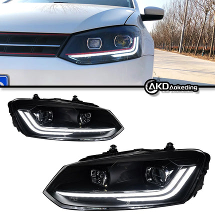 Car Light for VW Polo 2009-2021 Dynamic Signal LED Headlights DRL Automotive Accessories With Projector Lens Head