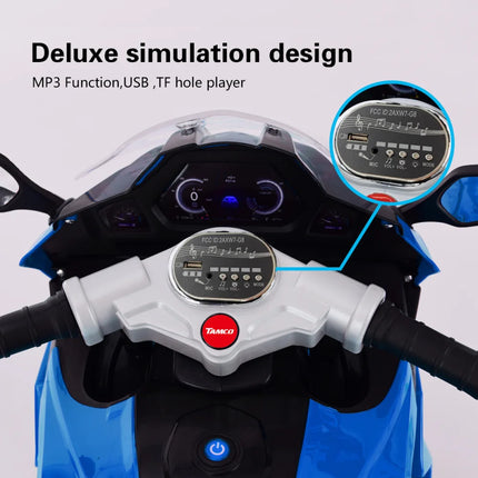 12V Kids Electric Scooter/ Ride on Motorcycle, Three Lighting Wheels Kids Electric Motorcycle