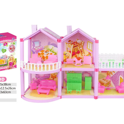 Princess Grand Villa Doll House Pink Castle Play House Doll House Toy