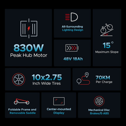 E-Scooter 500W 48V 18Ah Foldable Scooter Finger Hook Thomb Accelaration Electric Scooter