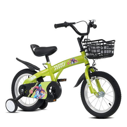16 inch sporty kids Scooter with training wheels and stand Adjustable saddle tall Height