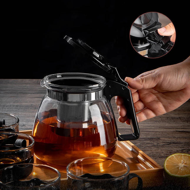 Heat Resistant Glass Teapot Heated Container Tea Pot