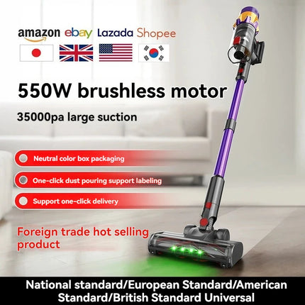 Strong Suction Automatic Boost Cordless Handheld Vacuum Cleaner Lightweight Home Dust Mite 2024