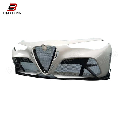 Suitable for Alfa Romeo Giulia High Quality Half Carbon Fiber/Glass Fiber Front Bumper Lip Car Parts GTAM Style