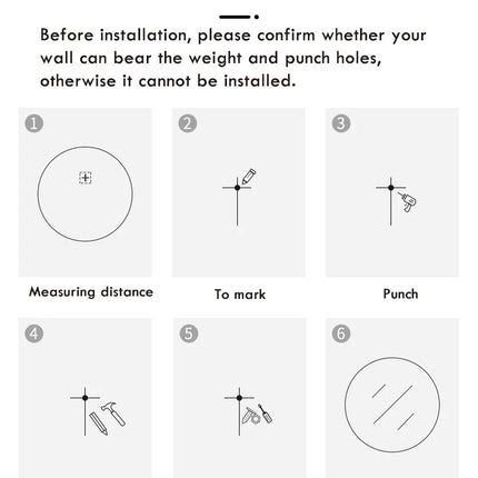 50CM/60cm Round Smart Makeup Bathroom Mirror 3 Color Adjustable LED LIght Multi-Function With Demist Bluetooth Speaker