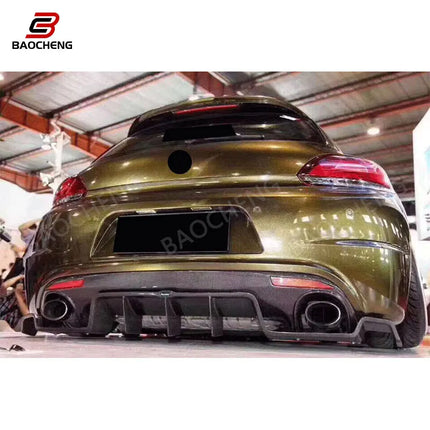 For Volkswagen 08-14 Scirocco R MK3 Factory Price Body Parts High Quality Karztec Style Carbon Fiber Rear Lip Rear Diffuser
