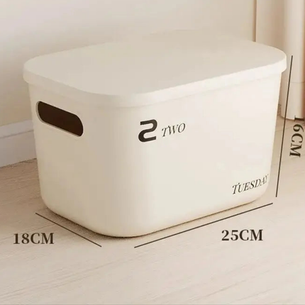Ins Style Storage Box with Lid Dustproof Cosmetics Clothing Grocery