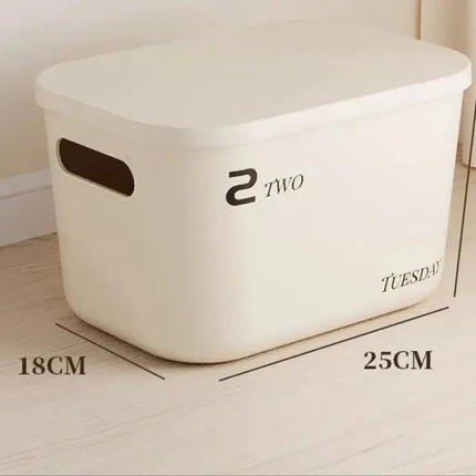 Ins Style Storage Box with Lid Dustproof Cosmetics Clothing Grocery