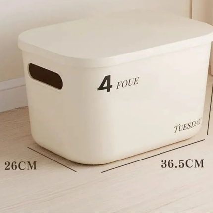 Ins Style Storage Box with Lid Dustproof Cosmetics Clothing Grocery