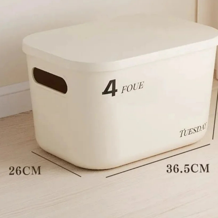 Ins Style Storage Box with Lid Dustproof Cosmetics Clothing Grocery