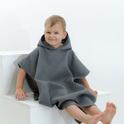 Waffle Fabric Kids' Poncho