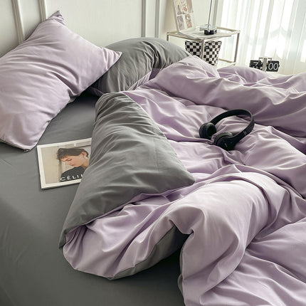 Ins Quilt Cover Bedding Student Dormitory Four-piece Single Solid Color Simple