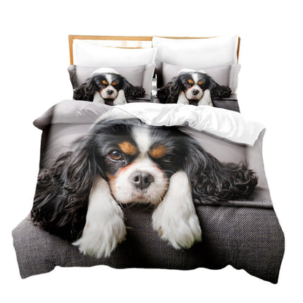 Bed Three-piece Set Cute Pet Dog Series Bedding Four-piece Set