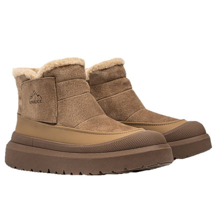 New Autumn And Winter Men's Plush Outdoor Warm Thickened Casual Versatile Thick-Soled Anti-Ski Trendy Snow Boots