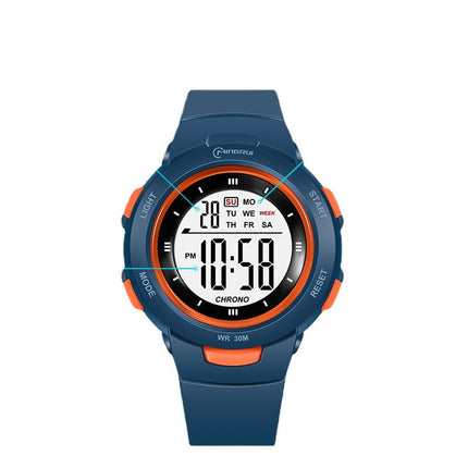 Fashion Pin Buckle Luminous Waterproof PU Strap Student Electronic Watch