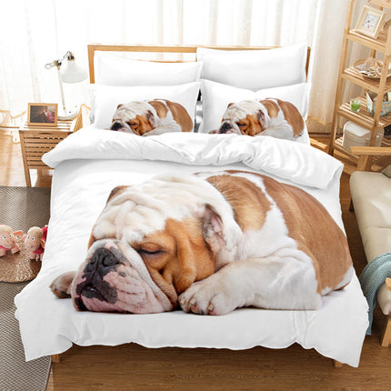 Bed Three-piece Set Cute Pet Dog Series Bedding Four-piece Set