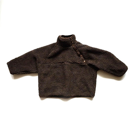 2023 European And American Style Autumn And Winter New Children&#039;s Lamb Velvet Pullovers For Men And Women Baby Warm And Comfortable Sweatshirt Jackets