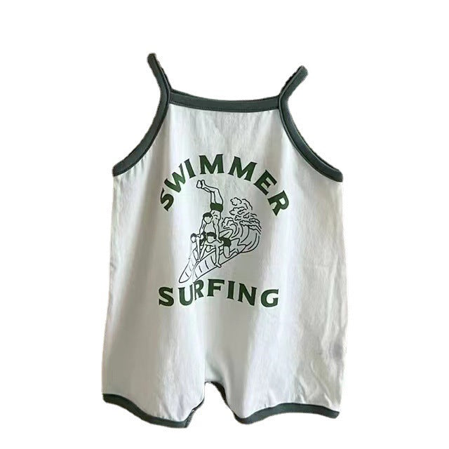 Pure Cotton Camisole  Boys Summer Clothing Sports Surfing Jumpsuit