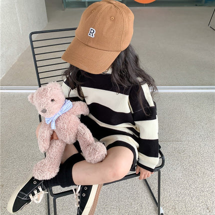 Boys' Girls' Spring Clothing New Fleece And Shorts Two-piece Set