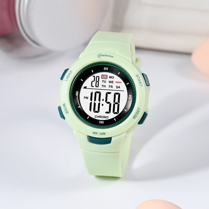 Fashion Pin Buckle Luminous Waterproof PU Strap Student Electronic Watch