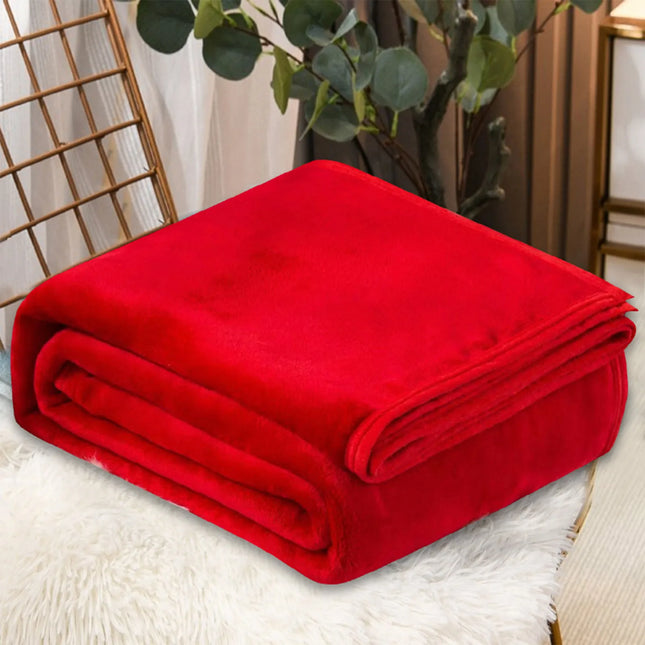 Blankets Single Twin Blanket For Bed, Full Size Fleece Throw Blanket, Warm