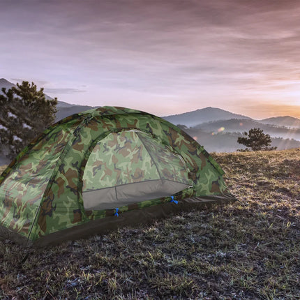 Camping Tent for 1 Person Single Layer Outdoor Portable Camouflage Travel Beach Tent