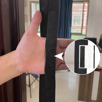 DTGJ Magnetic Door Screen,Black Side Door Magnetic Mosquito Net,Insect Proof Flight,Summer and Kitchen Indoor Invisible Net