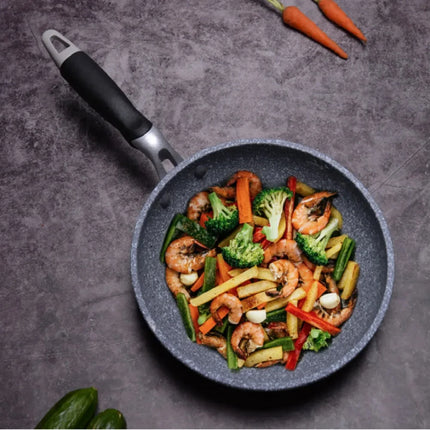 Durable Stone Frying Pan28/26/24/20cm Wok Non-stick Pan Skillet Cauldron Induction Cooker