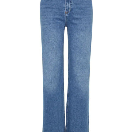 Trendyol TYZA Women's Jeans Casual Beltless Wide Leg Denim Plain Jeans Wide Leg Casual Pants Denim Pants