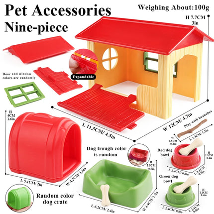 House Equestrian Fencing Palm Farm Cow Horse Animal Model Action Figures Miniature Cute Kid Toy Gift